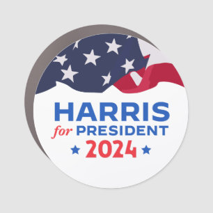 Kamala Harris For President 2024 American Flag Car Magnet