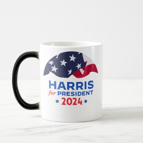 Kamala Harris For President 2024 American Flag Magic Mug