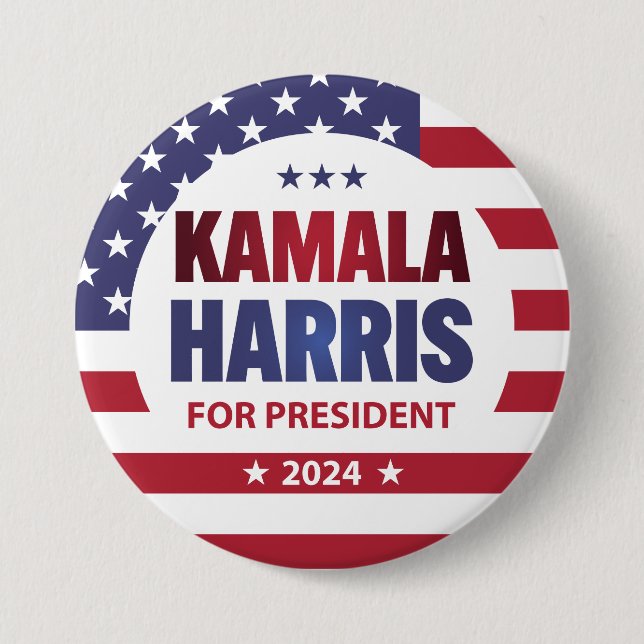 Kamala Harris For President 2024 Button (Front)