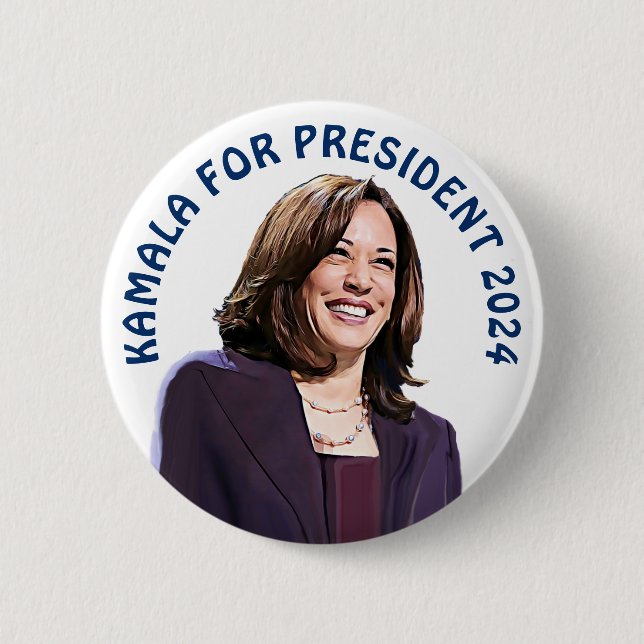 Kamala Harris for President 2024 Button (Front)