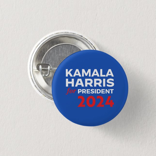 Kamala Harris for President 2024 Button (Front & Back)