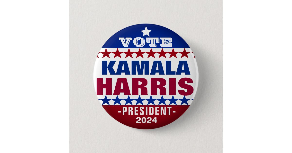 Kamala Harris for President 2024 Campaign Button Zazzle