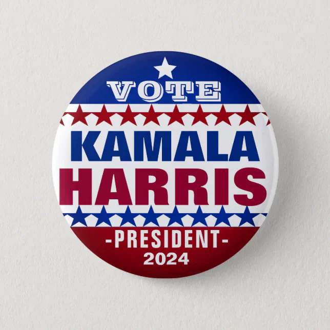 Kamala Harris for President 2024 Campaign Button Zazzle