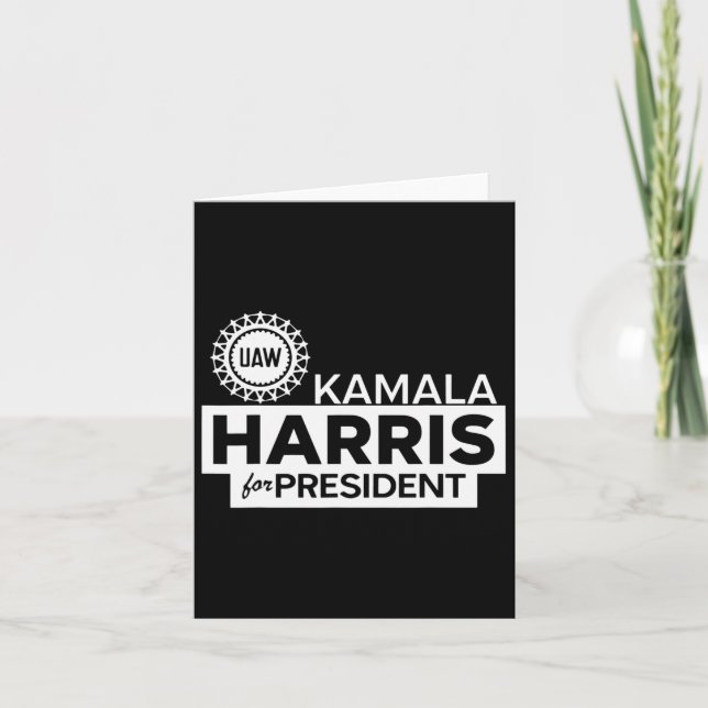 Kamala Harris For President 2024  Card (Front)