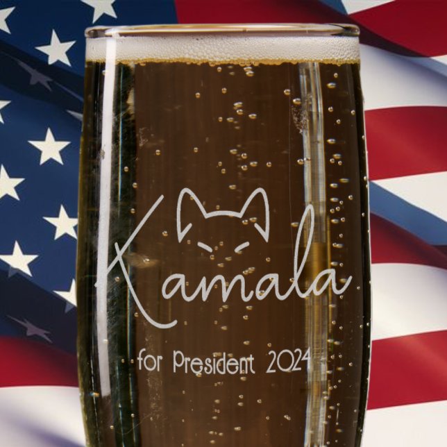 Kamala Harris for President 2024 Champagne Flute (Creator Uploaded)