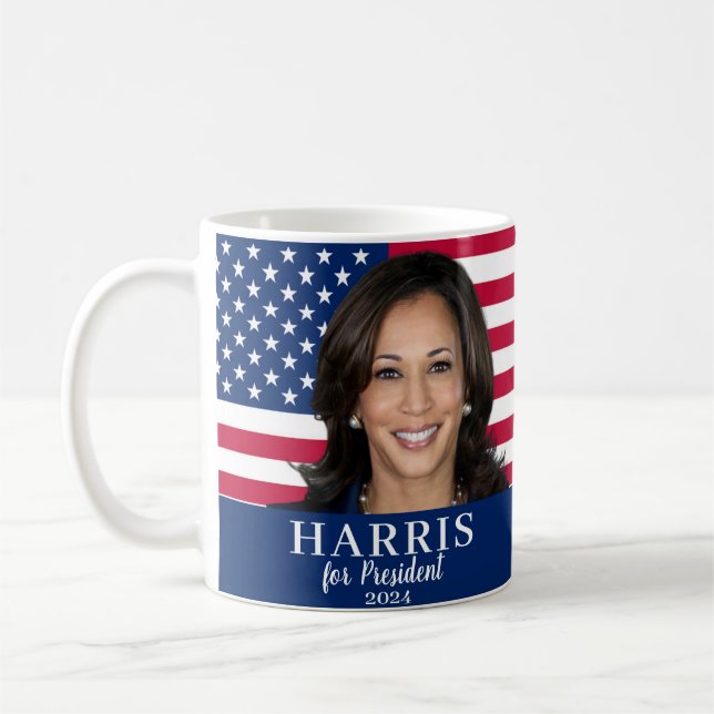 Kamala Harris For President 2024 Coffee Mug (Left)