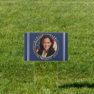 Kamala Harris for President 2024 Democrat Photo Sign