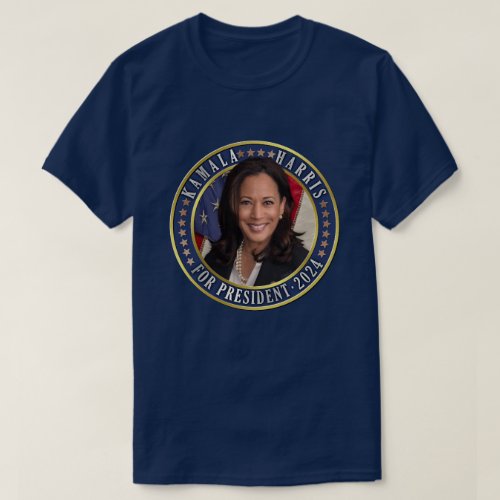 Kamala Harris for President 2024 Democrat Photo T_Shirt