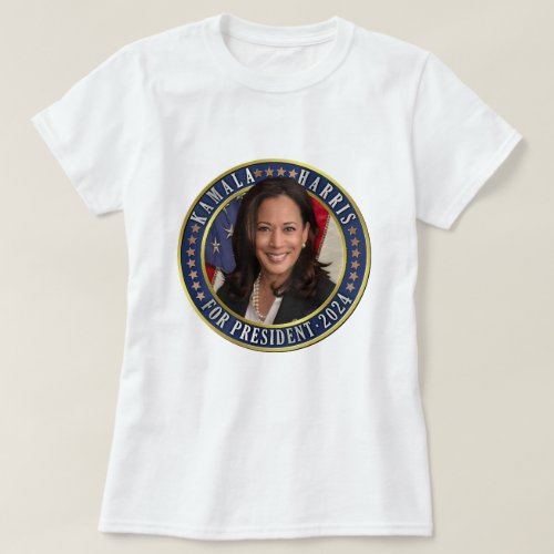 Kamala Harris for President 2024 Democrat Photo T_Shirt