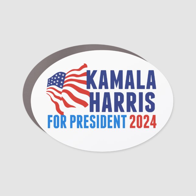 Kamala Harris for President 2024 Election Car Magnet (Front)