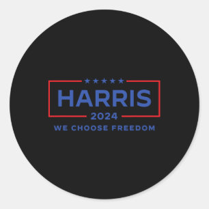 Kamala Harris For President 2024 Election Freedom  Classic Round Sticker