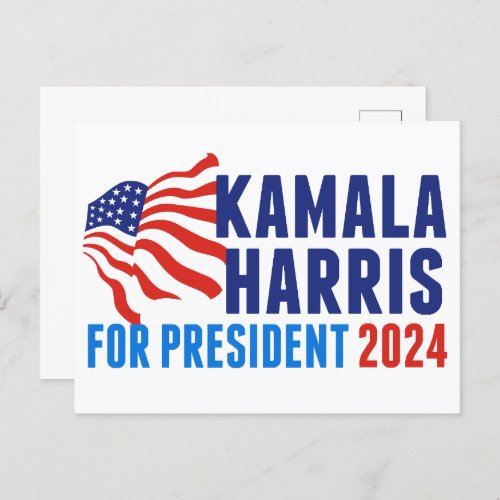 Kamala Harris for President 2024 Election Postcard