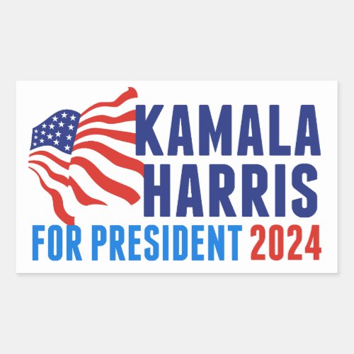 Kamala Harris for President 2024 Election Rectangular Sticker