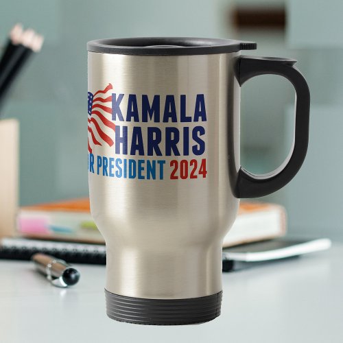 Kamala Harris for President 2024 Election Travel Mug