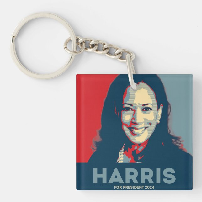 Kamala Harris For President 2024 Keychain (Front)