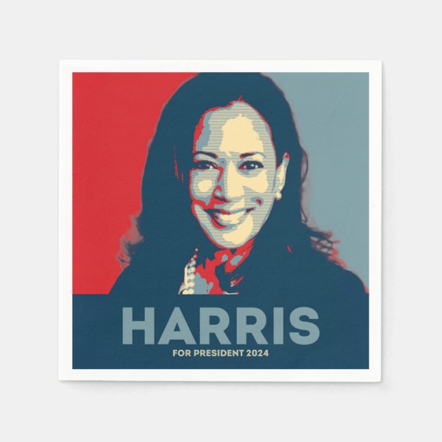 Kamala Harris For President 2024 Napkins (Front)
