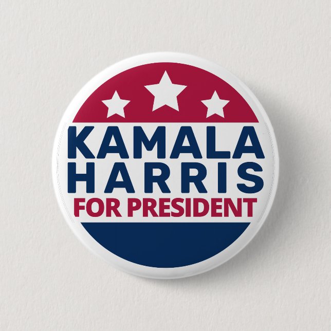 Kamala Harris For President 2024 Presidetial Button (Front)