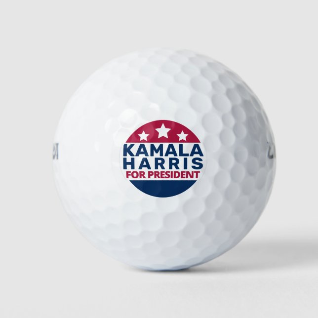 Kamala Harris For President 2024 Presidetial  Golf Balls (Front)