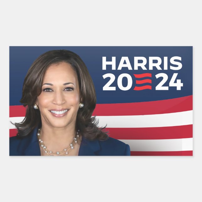 Kamala Harris for President 2024 Rectangular Sticker (Front)