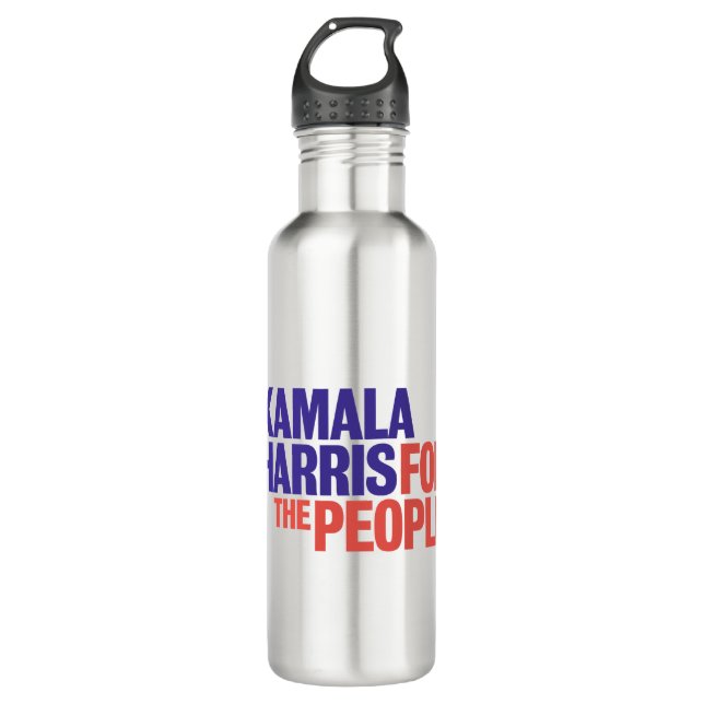 Kamala Harris for President 2024 Stainless Steel Water Bottle (Front)