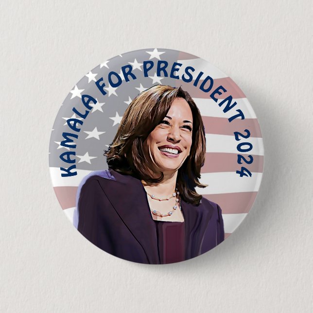 Kamala Harris for President 2024 | Vote Kamala! Button (Front)