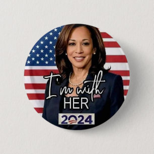 Kamala harris for president 2024 women  button
