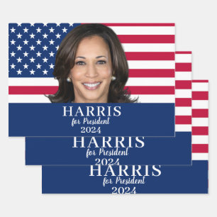 Kamala Harris For President 2024 Wrapping Paper Sheets