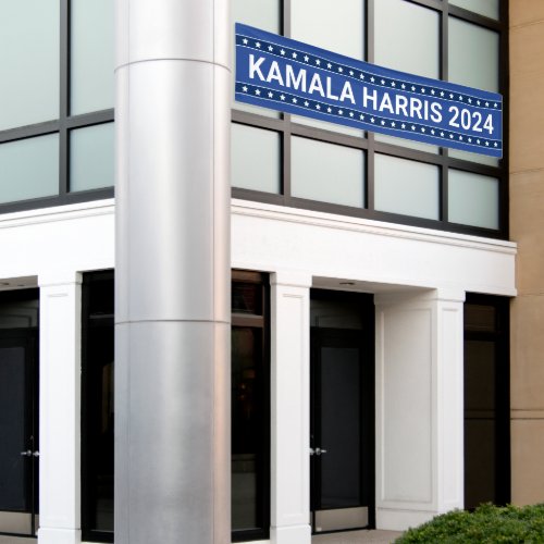 Kamala Harris for President Blue 2024 Election Banner