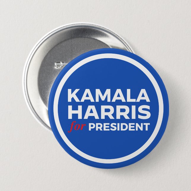 Kamala Harris for President Button (Front & Back)