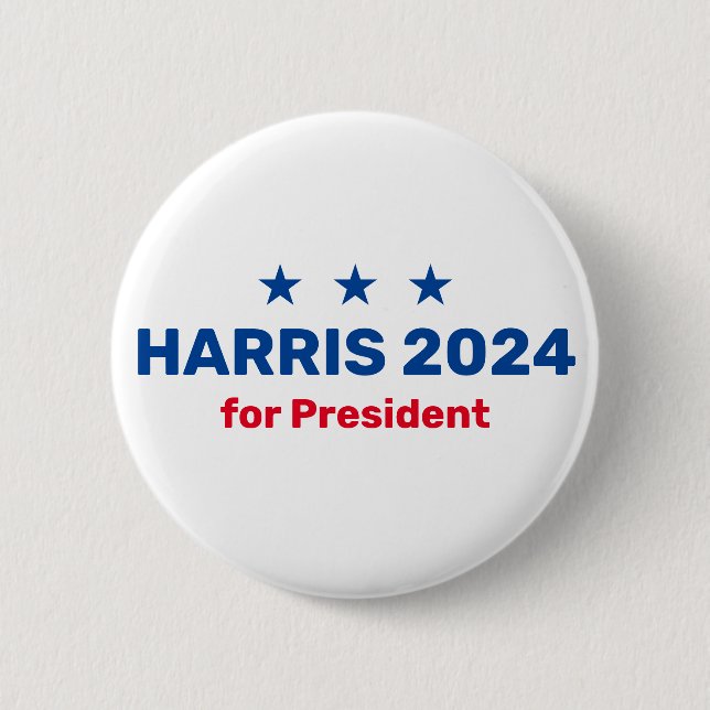 Kamala Harris For President  Button (Front)