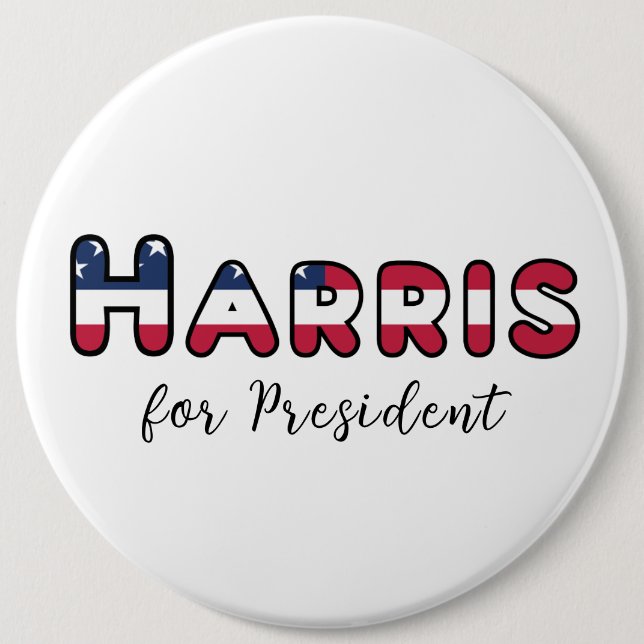 Kamala Harris for President Button (Front)