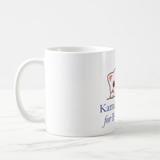 Kamala Harris for President cat mug (Left)