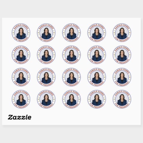 KAMALA HARRIS FOR PRESIDENT CLASSIC ROUND STICKER