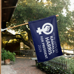 Kamala Harris for President - Feminist Fist 2024 House Flag