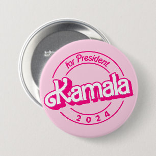 Kamala Harris for President in Pink Button