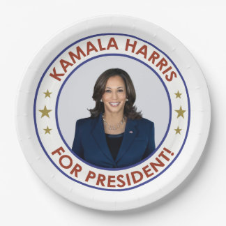 KAMALA HARRIS FOR PRESIDENT! PAPER PLATES