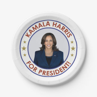KAMALA HARRIS FOR PRESIDENT! PAPER PLATES