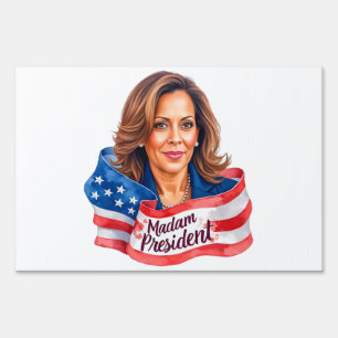 Kamala Harris for President portrait Sign