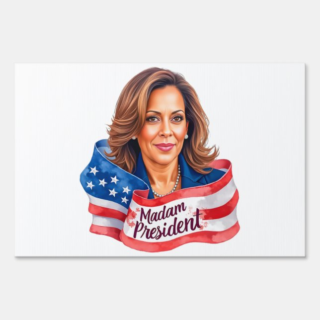 Kamala Harris for President portrait Sign (Front)