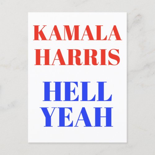 Kamala Harris For President Red White Blue  Postcard