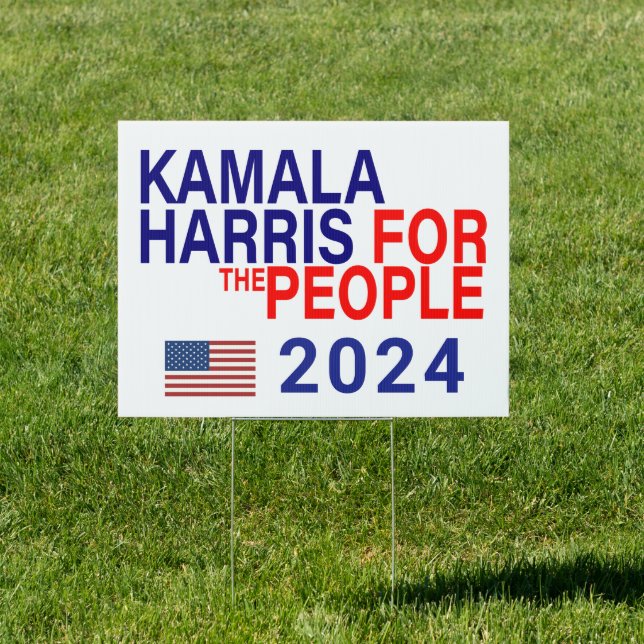 Kamala Harris For The People 2024 Election Sign (Insitu)