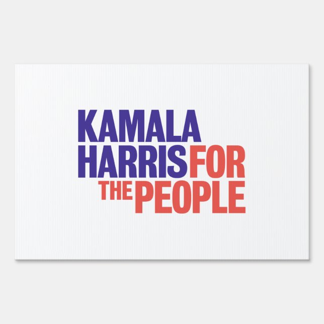 Kamala Harris For the People 2024 Lawn Sign (Front)