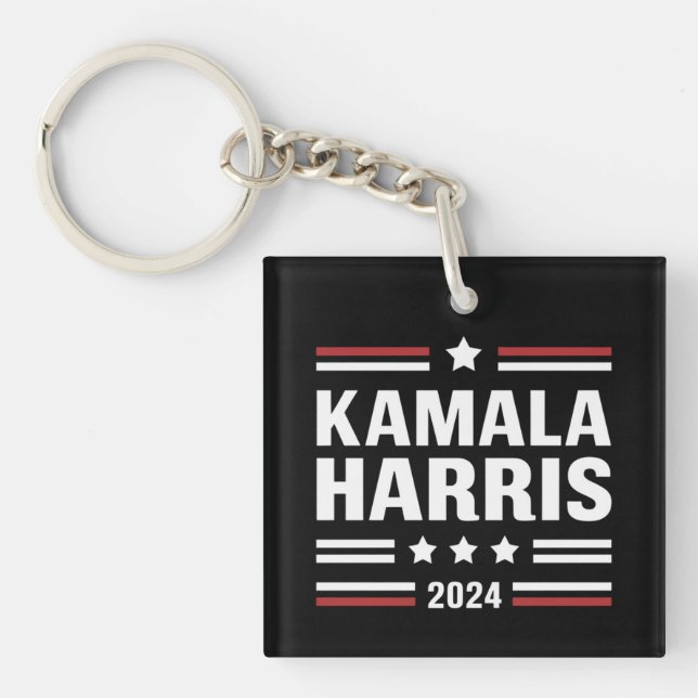 Kamala Harris for The People 2024 President  Keychain (Front)