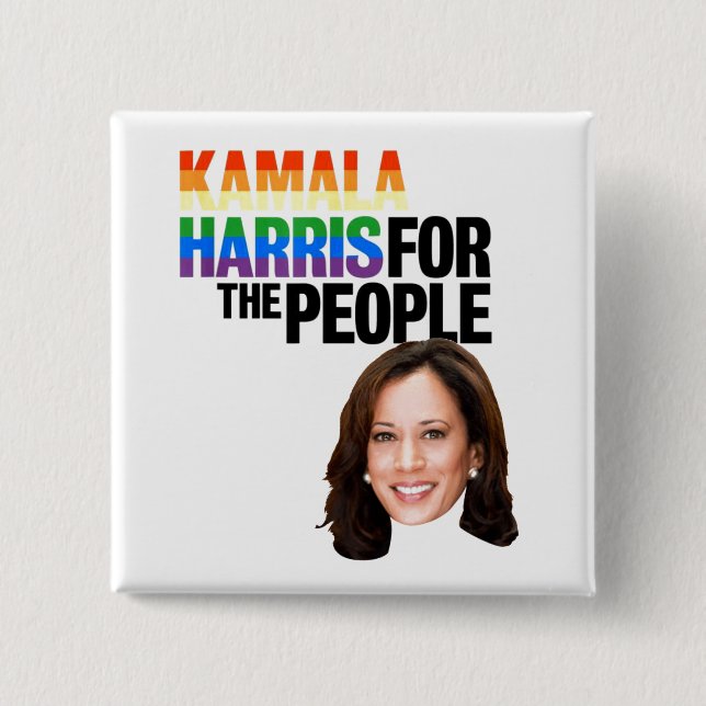 Kamala Harris For the People Button (Front)