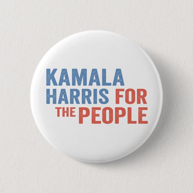 Kamala Harris For the People Election Democrats  Button (Front)