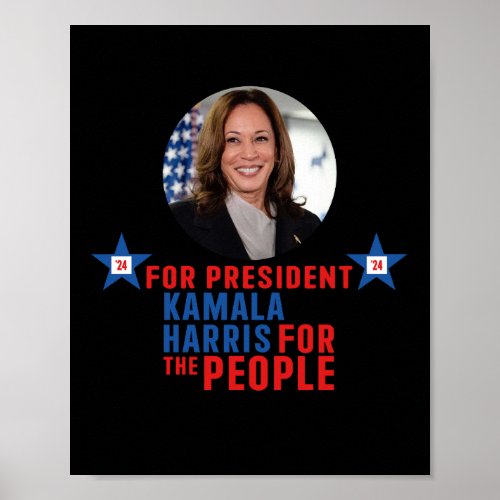 Kamala Harris For The People President 2024  Poster