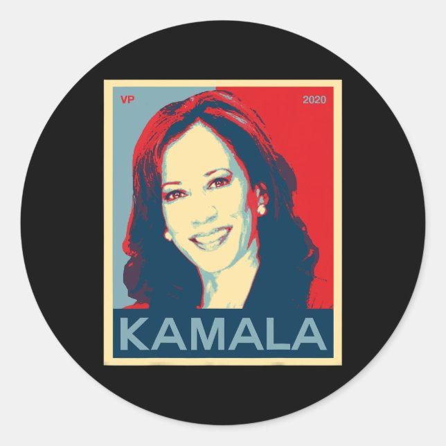 Kamala Harris For Vice President 2020  Classic Round Sticker (Front)