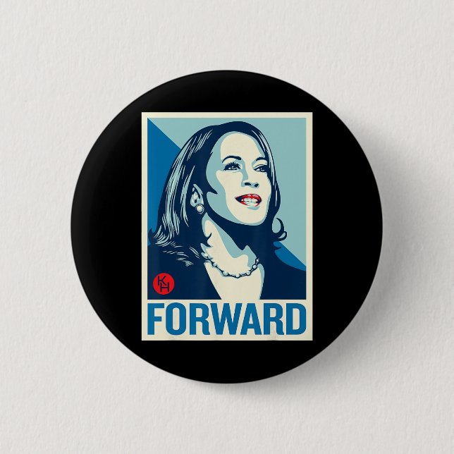 Kamala Harris Forward  Button (Front)