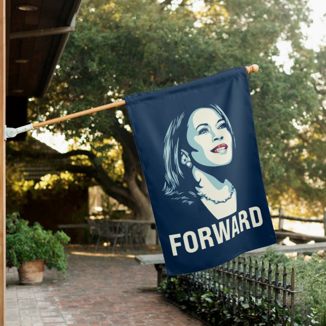 KAMALA HARRIS FORWARD HOUSE FLAG (In SItu)