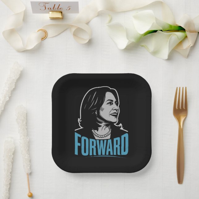 Kamala Harris Forward Paper Plates (Wedding)